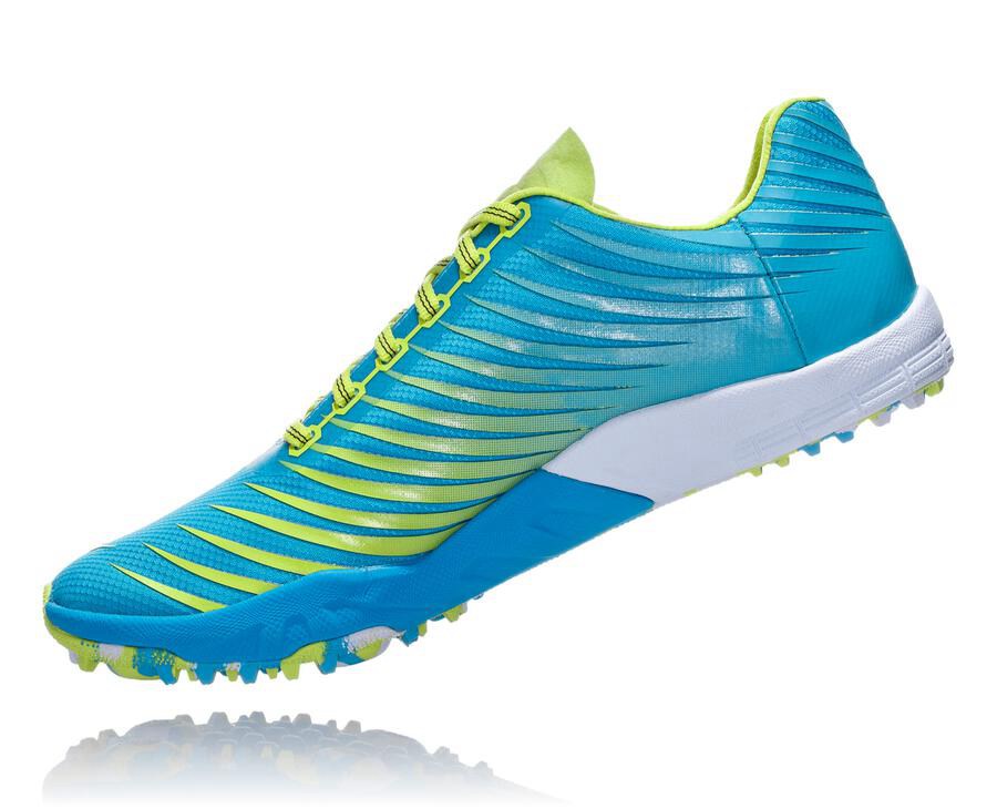 Spikes Womens - Hoka One One EVO XC - Blue/Green - NVIFBDG-59